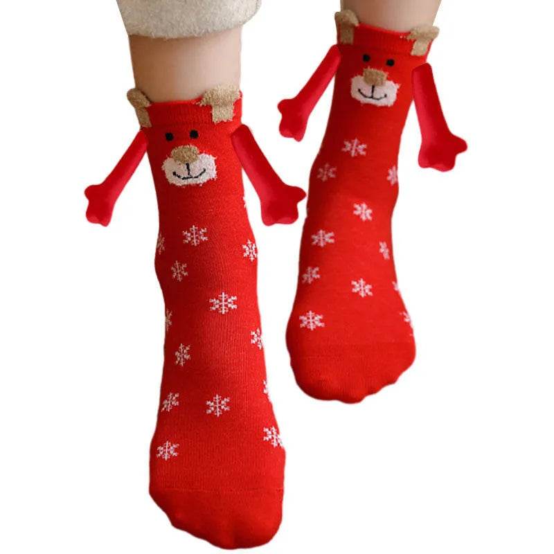 Hand Holding Couple Magnetic Handle Christmas Stockings - EX-STOCK Canada