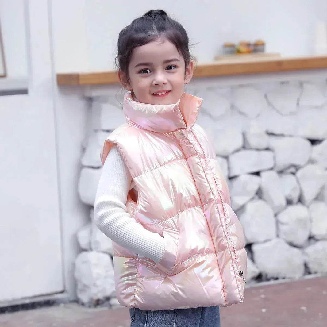 Down Cotton Vest Autumn And Winter Waistcoat Winter Clothing Children Sleeveless Puffer jacket - EX-STOCK Canada