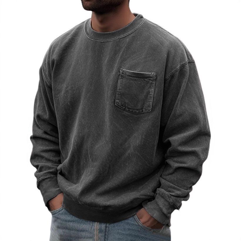 Pull-over pour homme à col rond et manches longuesEX-STOCK Canada