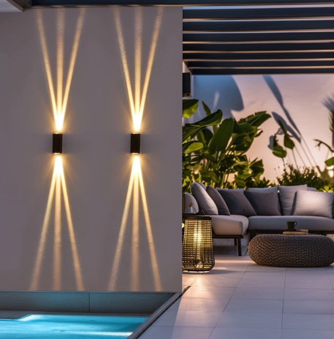 Outdoor Beam Wall Lights, Up And Down Lights, Waterproof Wall Lamp For Patio Yard Garden Poolside Frontdoor EX-STOCK