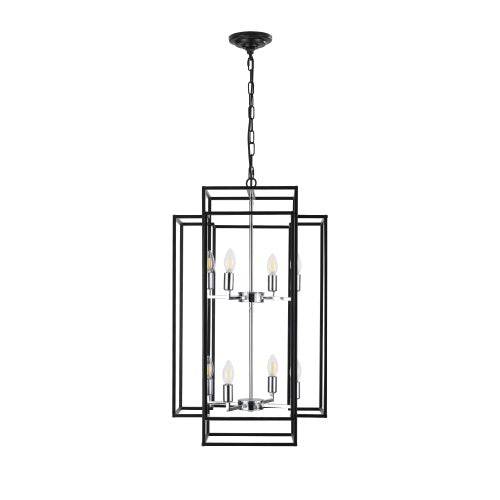 8 Lantern Tiered Chandeliers, Industrial Farmhouse Chandeliers - EX-STOCK Canada