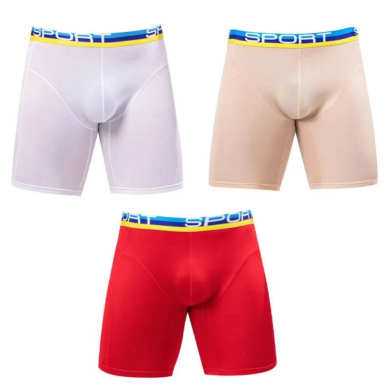 Anti-wear Ice Silk breathable Midway Boxer Beach swimming Underwear - EX-STOCK Canada