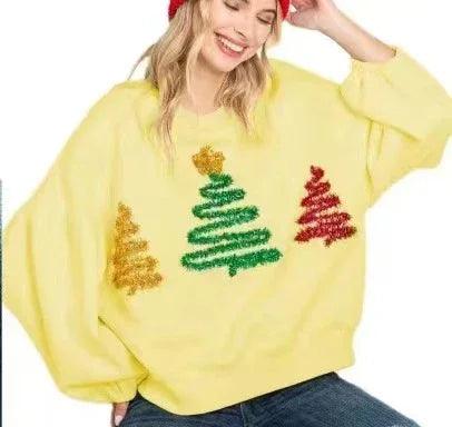 Damen Weihnachtsbaum Freizeitpullover LangarmshirtEX-STOCK Canada