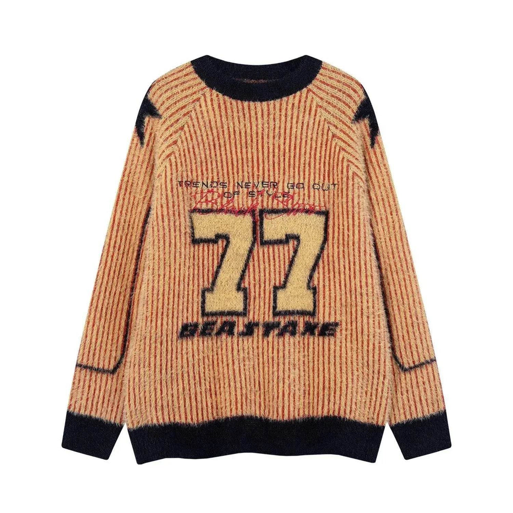 New Trend Autumn Winter Round neck Oversized Pullover Wool Sweater for Teenagers - EX-STOCK Canada