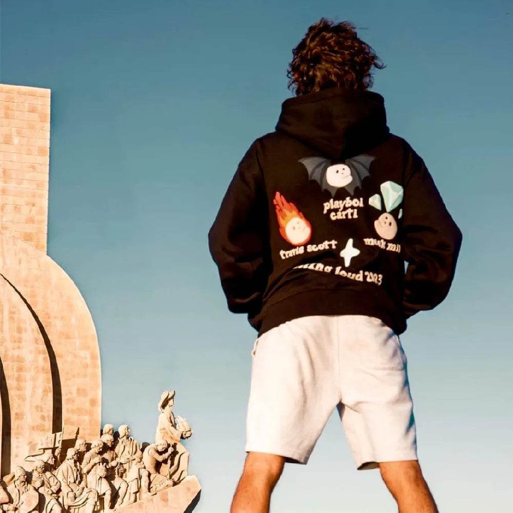 Men's Fashion Printed Vintage Hoodie Sweatshirt Pullover - EX-STOCK Canada