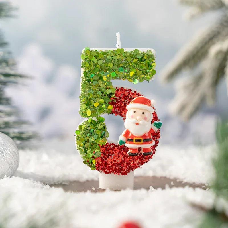 Santa Claus Digital Candle 0-9 Handmade Diy Decoration EX-STOCK Canada