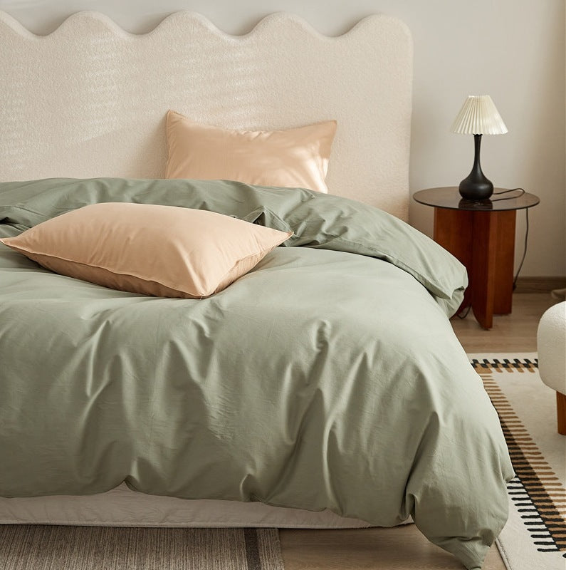 100 Cotton Sanding Duvet Cover Autumn And Winter Thickening Solid Color EX-STOCK Canada