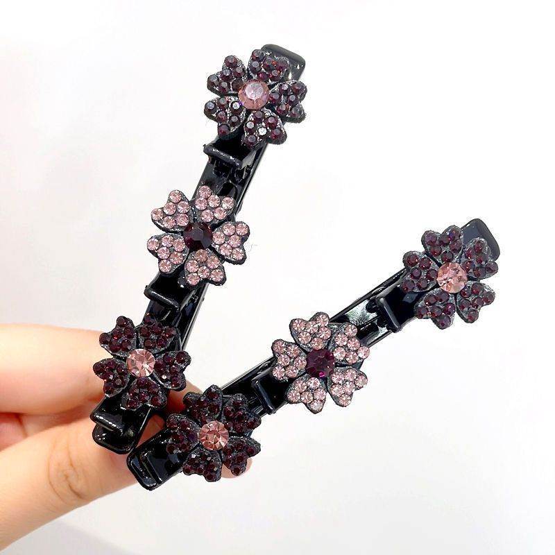 Girls Floral Rhinestone Bling Hair clip Hair Accessories - EX-STOCK Canada