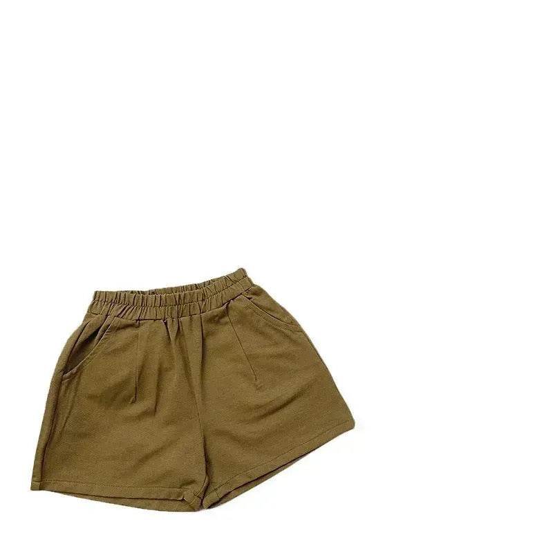 Casual Elastic Capri Pants Girls' Short pant for girls Neutral short pant for kids - EX-STOCK Canada