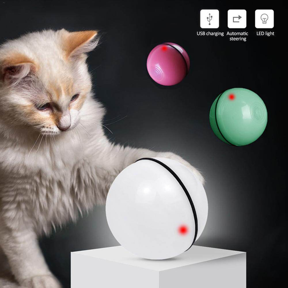 LED Laser Electronic Rolling Pet Funny Cat Toy Ball - EX-STOCK Canada