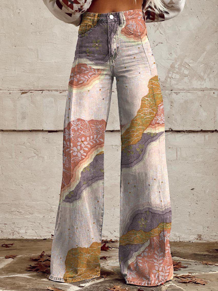 Women's Simple Pants With A Printed Pattern