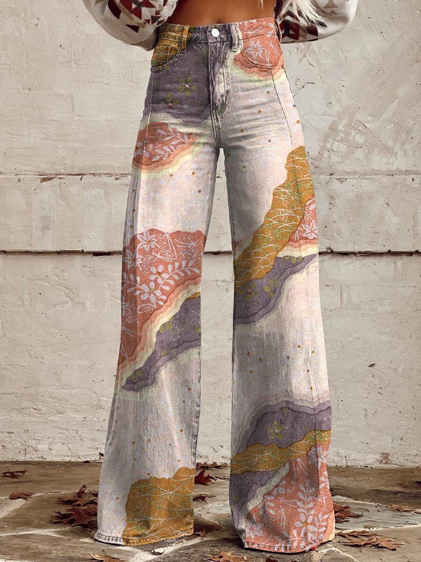 Women's Simple Pants With A Printed Pattern