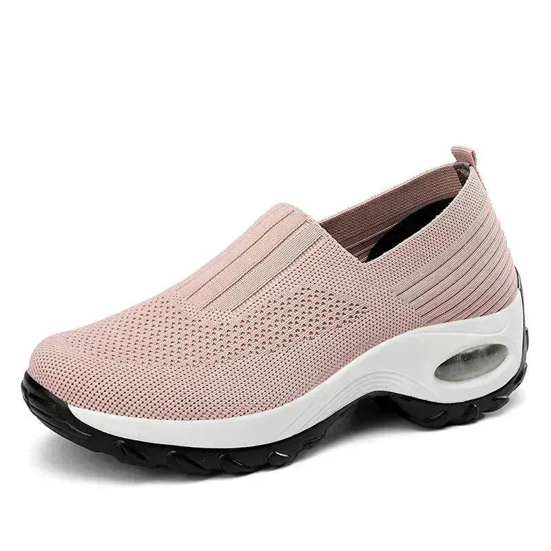 Mesh Sports Shoes Breathable Slip On Air Cushion Sneakers Casual Thick Bottom Heightened Shoes for Women - EX-STOCK Canada