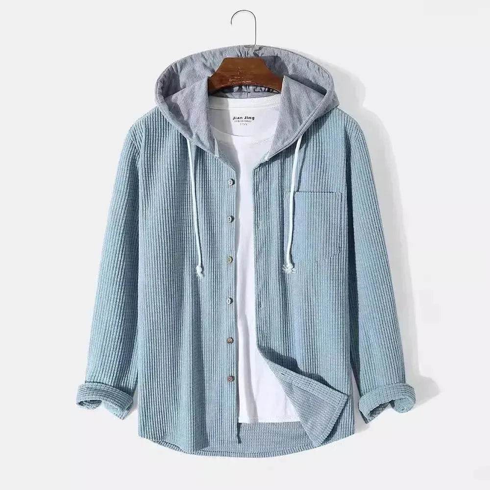Men's Autumn And Button down Waffle Hoodie Cardigan - EX-STOCK Canada