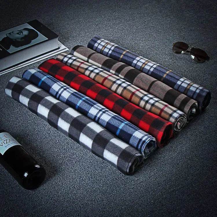 Handmade Autumn And Winter Velvet Fleece Plaid Scarf - EX-STOCK Canada