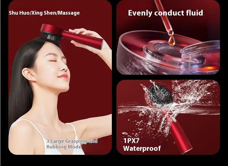 Peigne de Massage Électrique pour la Maison Peigne de Drainage du Cuir Chevelu Lumière Rouge Peigne Anti-dérapant Soin des Cheveux Peigne de Massage MultifonctionEX-STOCK Canada