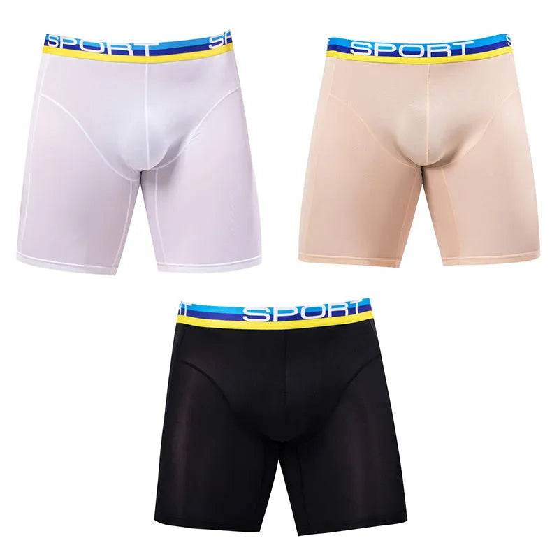 Anti-wear Ice Silk breathable Midway Boxer Beach swimming Underwear - EX-STOCK Canada
