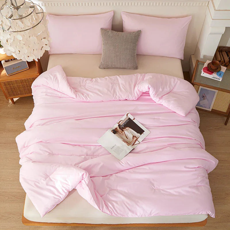 Amazon Temu Cross-border Synthetic Quilt Four Seasons Duvet Insert Washed Cotton Brushed Duvet Insert Factory Foreign Trade Wholesale EX-STOCK Canada