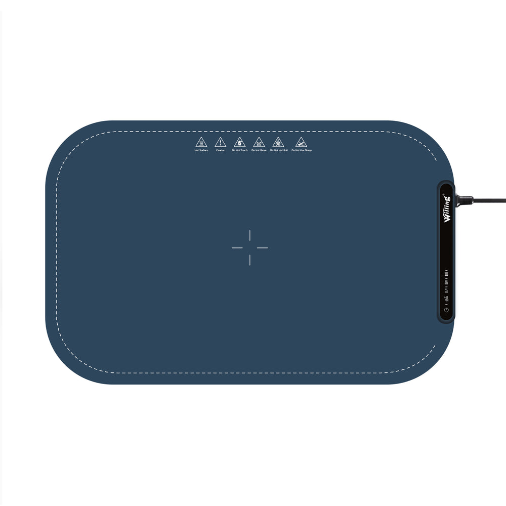 Willing 250W Food Warming Mat 3-Temperature Setting Home Food Warmer Portable Warming Trays For Stainless Steel Ceramic, Glass Enamelware - Navy Blue EX-STOCK Canada