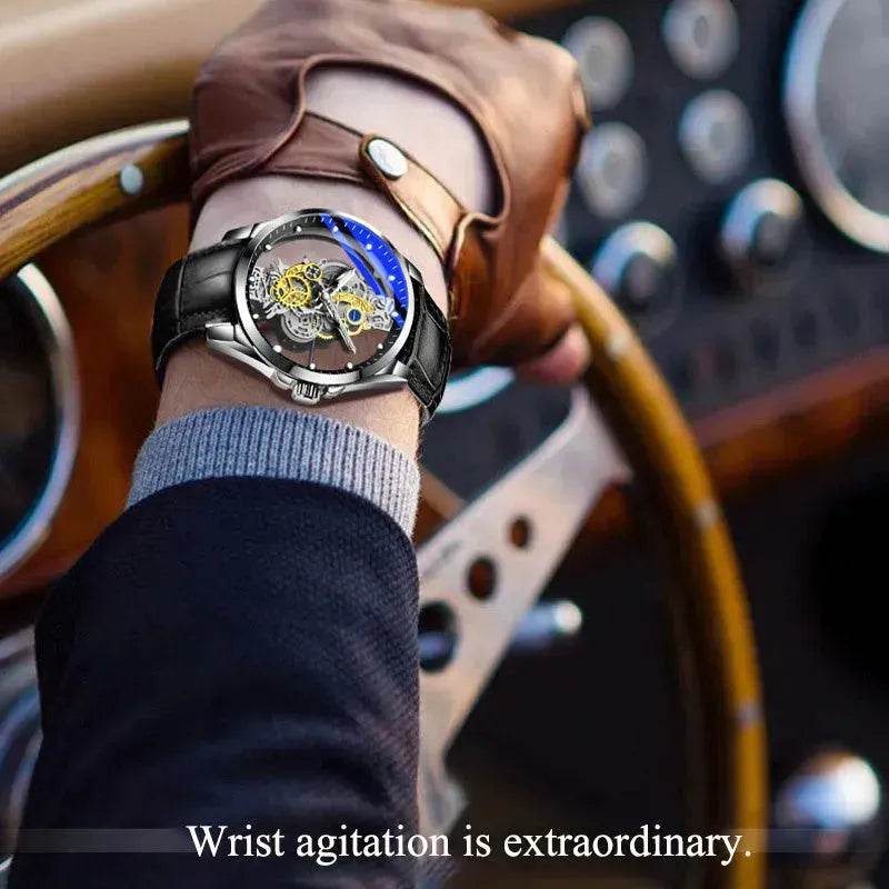 Men Watch Skeleton Automatic Quartz Watch Gold Skeleton Vintage Man Watch Mens Watches Top Brand Luxury - EX-STOCK Canada