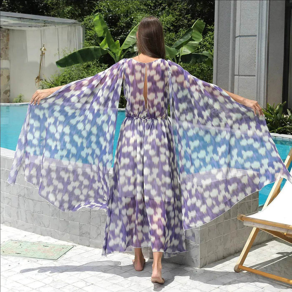 Casual New Floral Chiffon Long Dress - EX-STOCK Canada