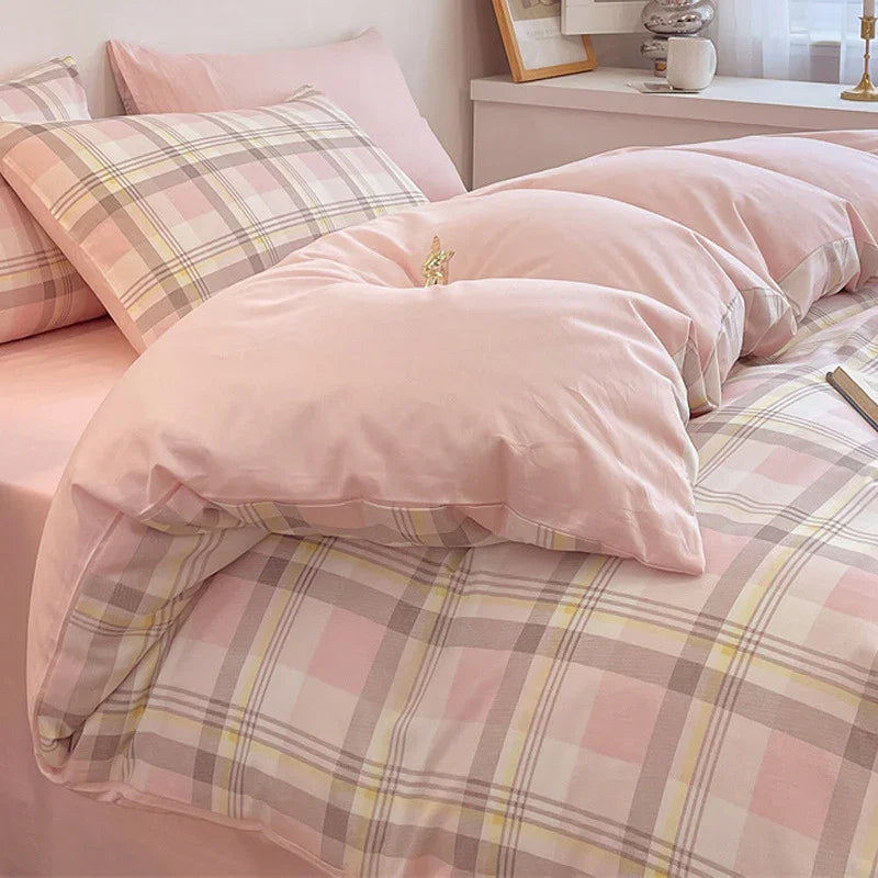 Pure Cotton Class A Four-piece Quilt Cover Household Pure Cotton Bed Sheet Duvet Cover EX-STOCK Canada