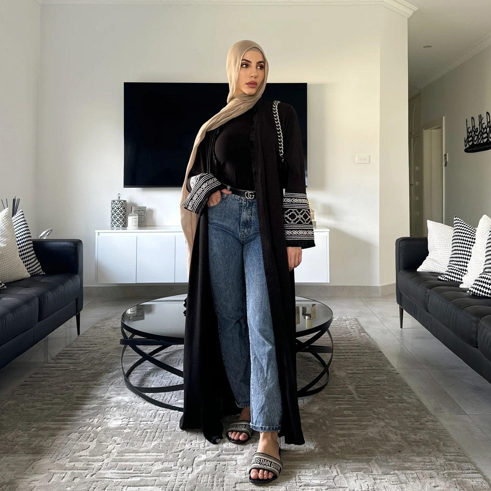 Fringe Cardigan Robe Muslim Dress EX-STOCK Canada