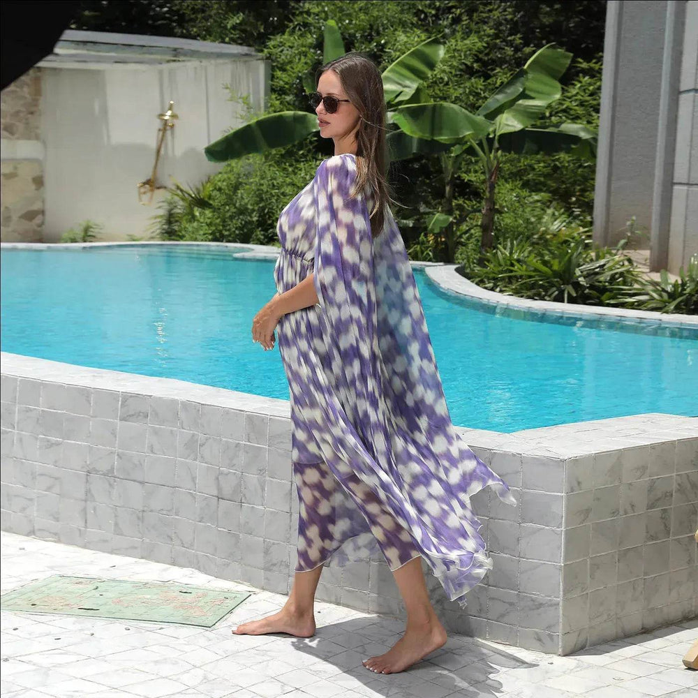 Casual New Floral Chiffon Long Dress - EX-STOCK Canada