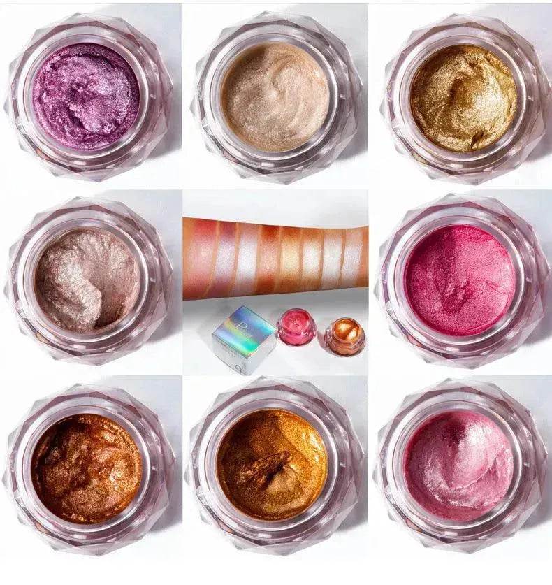 Face Highlighter Jelly Gel Mermaid Eyeshadow Glow Body Glitter Festival Makeup Iluminador Gold Liquid Highlighter Bronzer - EX-STOCK Canada