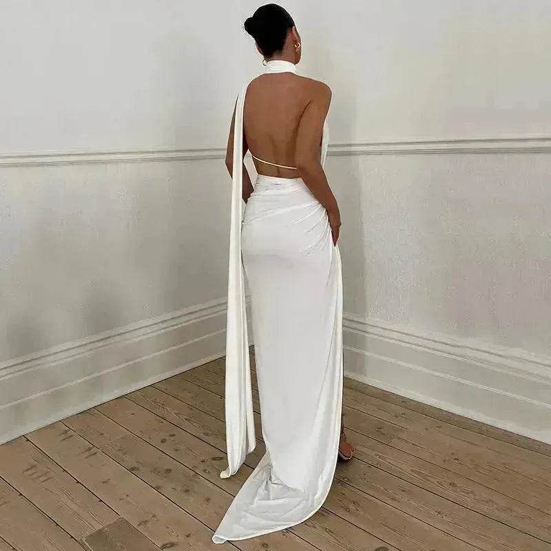 Fashion Backless Hollow-out Tube Top Split Charming Party Dress - EX-STOCK Canada