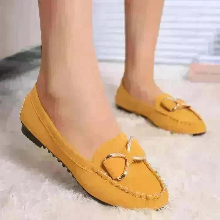 Fashion Bowknot Flats Shoes Women Casual Solid Loafers Cozy Shoes - EX-STOCK CANADA