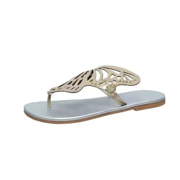 Fashion Hollow Butterfly Flip-Flops Summer Sandals For Women Casual Beach Shoes New Low Heel Flat Slides Slippers - EX-STOCK Canada