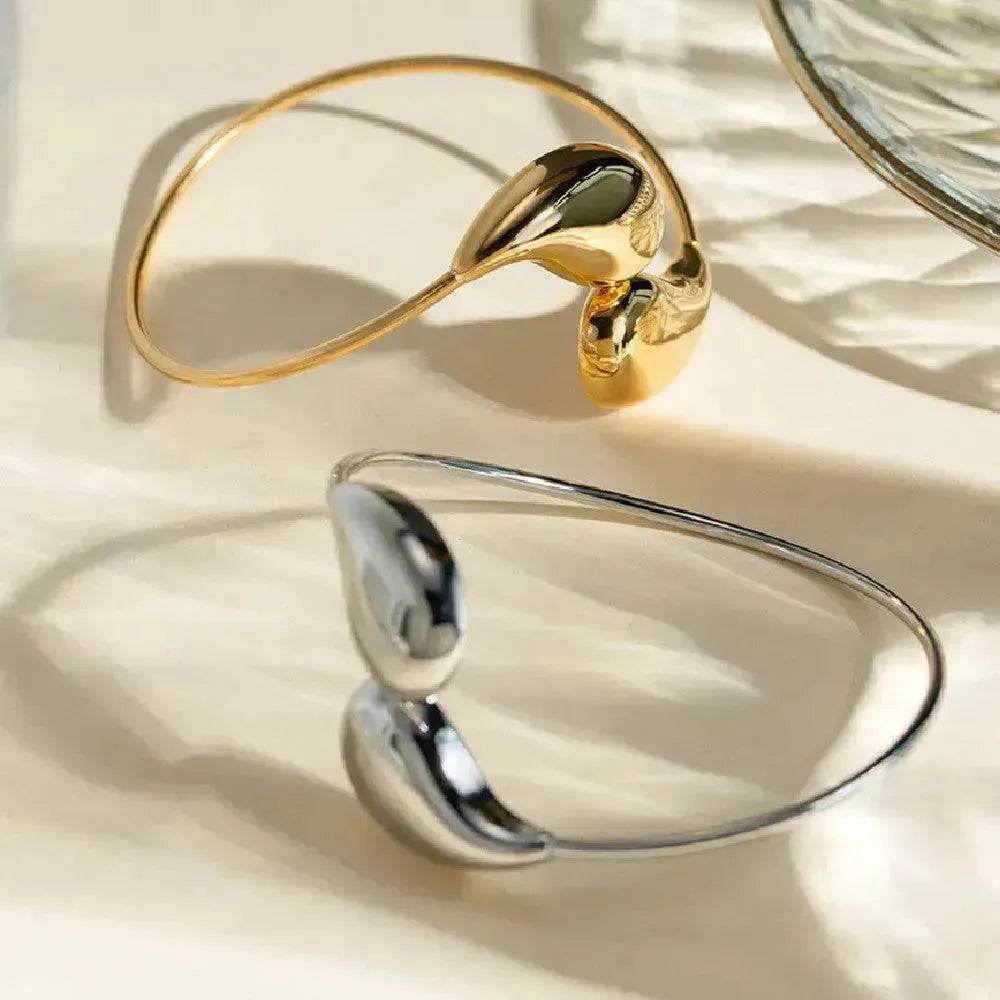 Fashion Jewelry 18K Gold Stainless Steel Irregular Drop-shaped Bracelet for Women Wedding Bracelet - EX-STOCK Canada