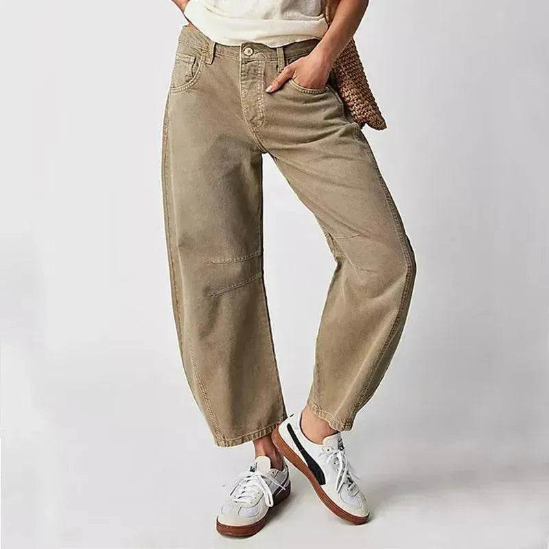 Fashion Loose Wide-leg Pants Summer Sports Straight Casual Cotton Trousers Women's Trouser Pant - EX-STOCK Canada