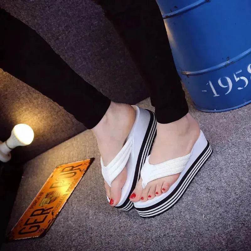 Fashion Outside Wear Beach Non-slip Platform Slippers - EX-STOCK Canada