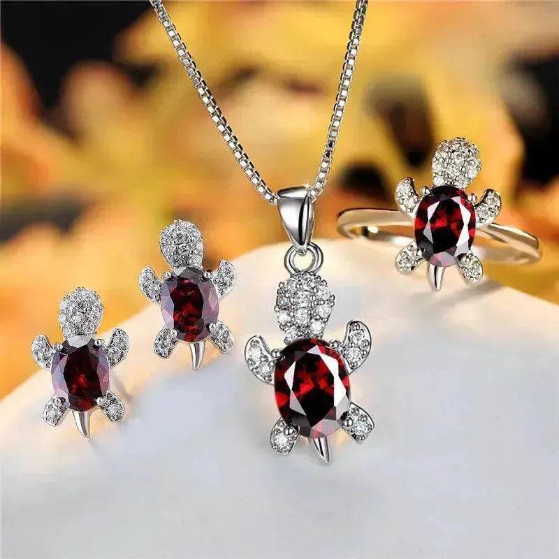 Fashion Oval Zircon Pendant Turtle Shape Necklaces With Rainbow Stone Multicolor Animal Necklace Jewelry For Woman And Children - EX-STOCK Canada
