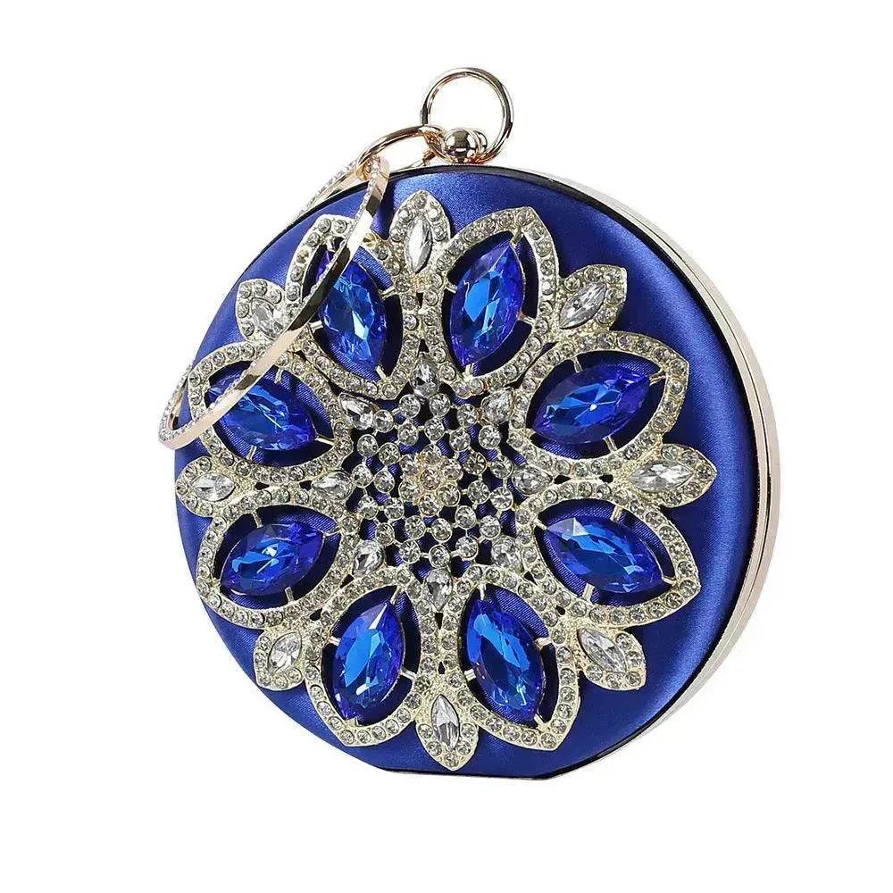 Fashion Rhinestone Diamond Silk Women's Hand Bag Dinner Wedding Party Clutch Bag Dress Bag - EX-STOCK Canada