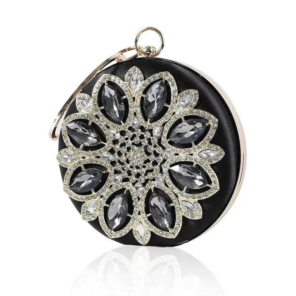 Fashion Rhinestone Diamond Silk Women's Hand Bag Dinner Wedding Party Clutch Bag Dress Bag - EX-STOCK Canada