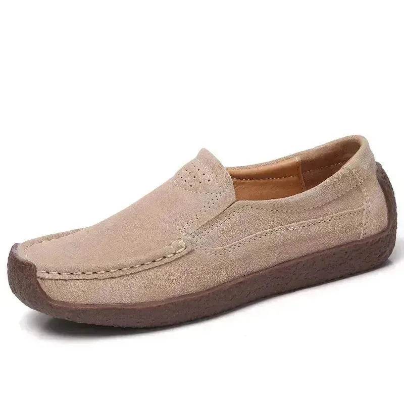 Fashion Round Toe Loafers Casual Versatile Solid Color Flats Slip-on Cozy Shoes for women - EX-STOCK Canada