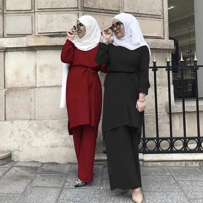 Fashion simple Arab lace up dress - EX-STOCK Canada