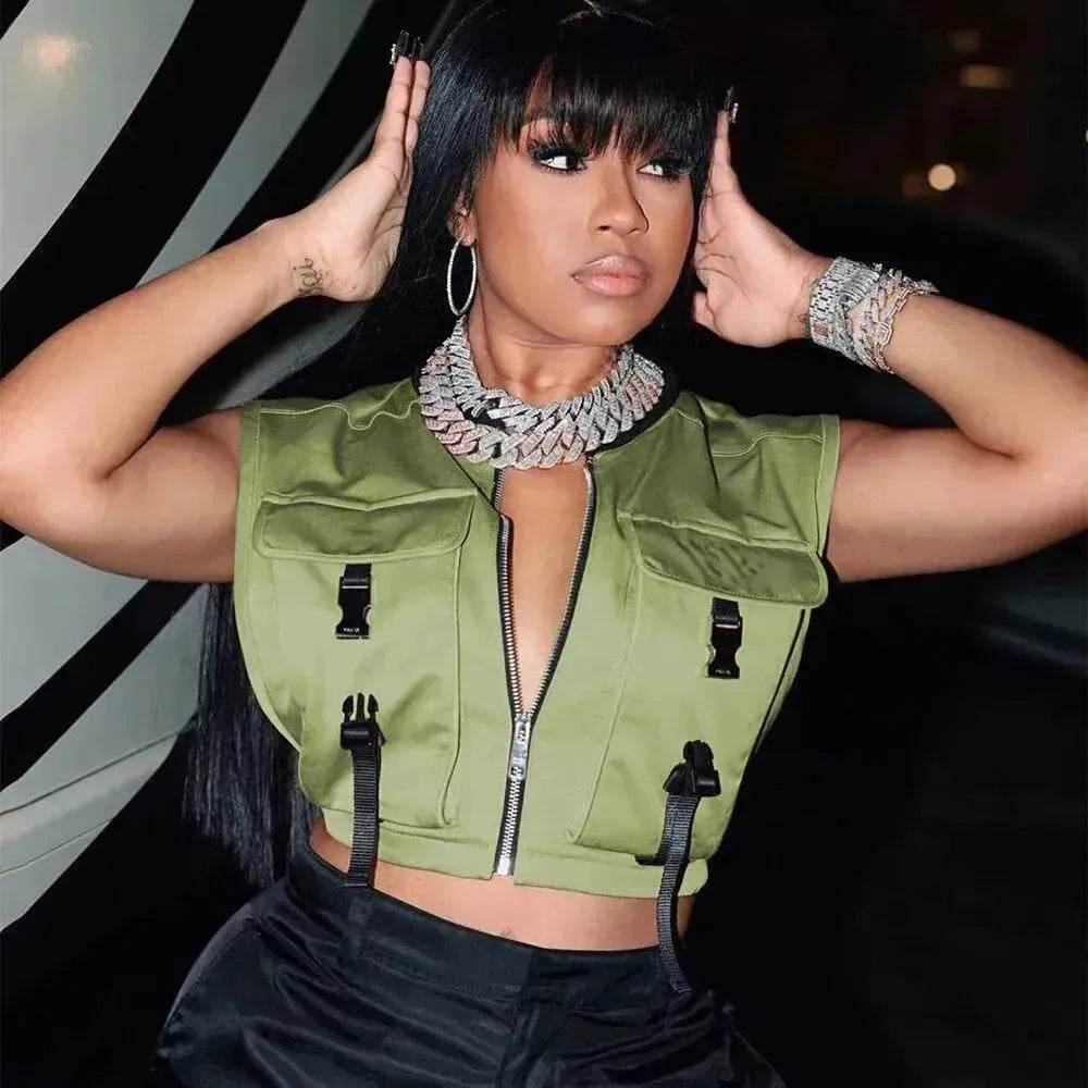 Fashion Trend Women Workwear Vest Top - EX-STOCK Canada