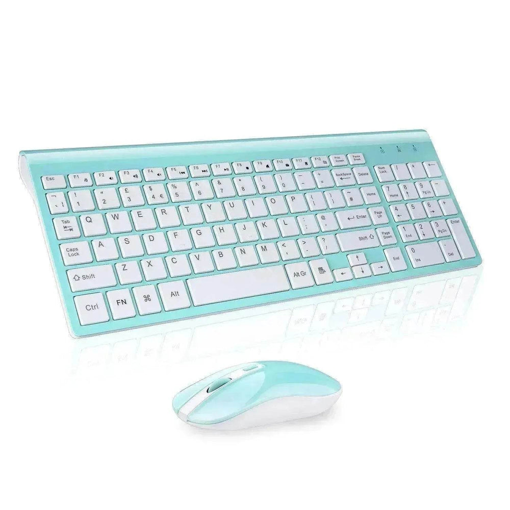 fashion wireless keyboard mouse set 2.4G thin desktop laptop accessories - EX-STOCK Canada