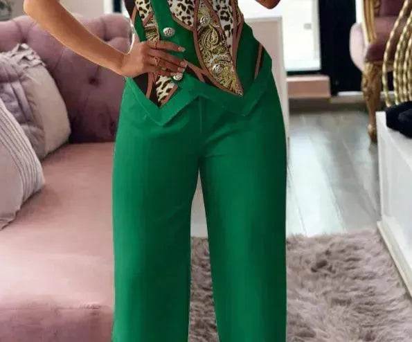 Fashion Women's Sleeveless Blouse Two-piece Suit - EX-STOCK Canada