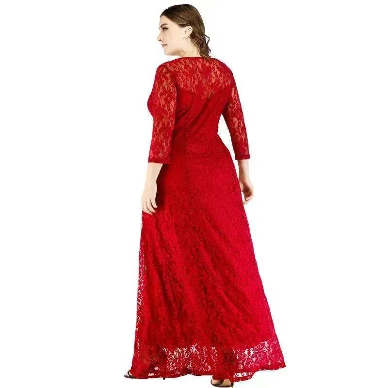 Fashionable Long sleeve Lace maxi Dress for Arab Dubai Turkey Middle Eastern Women - EX-STOCK Canada