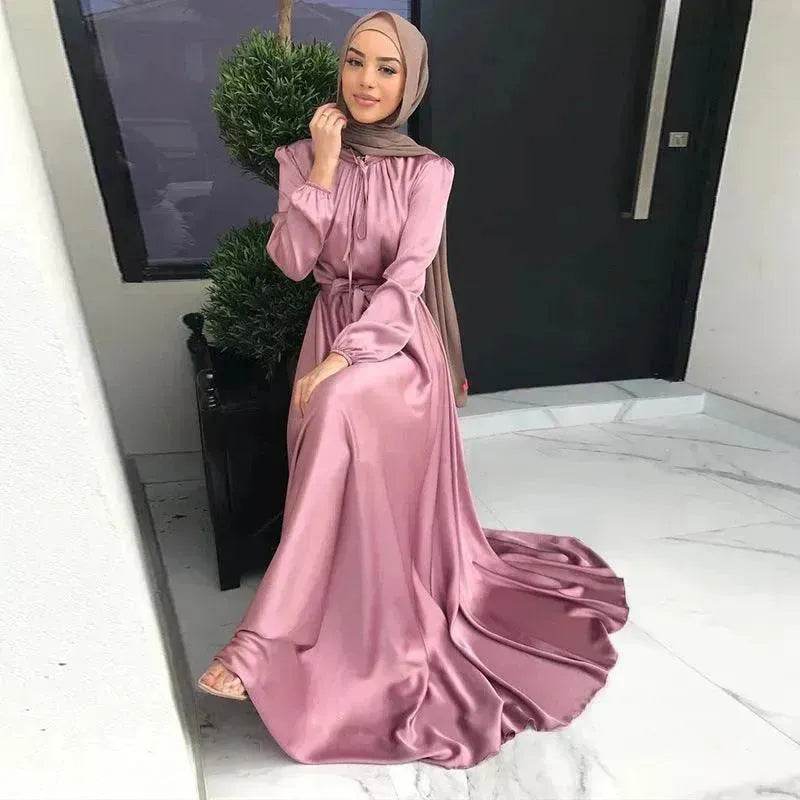 Fashionable Plain Swing Abaya Dress for Beautiful Arab Dubai Turkey Middle Eastern Women - EX-STOCK Canada