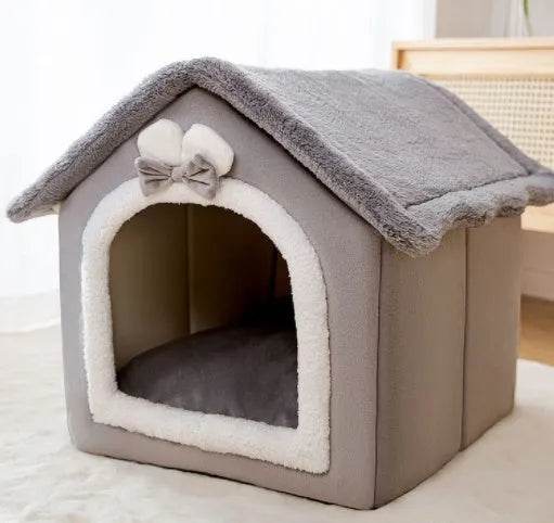 Foldable Dog House Pet Cat Bed Winter Dog Villa Sleep Kennel Removable Nest Warm Enclosed Cave Sofa Pets Supplies - EX-STOCK Canada
