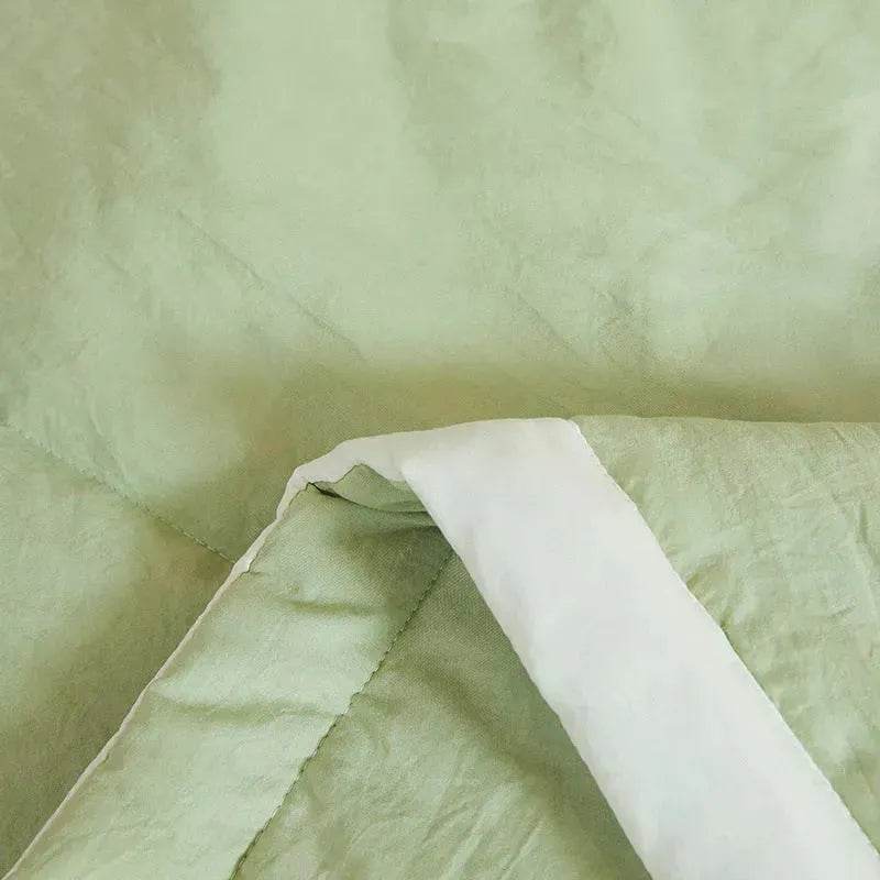 Washable Raw Cotton Summer Cooling Quilt Sage duvet cover - EX-STOCK Canada