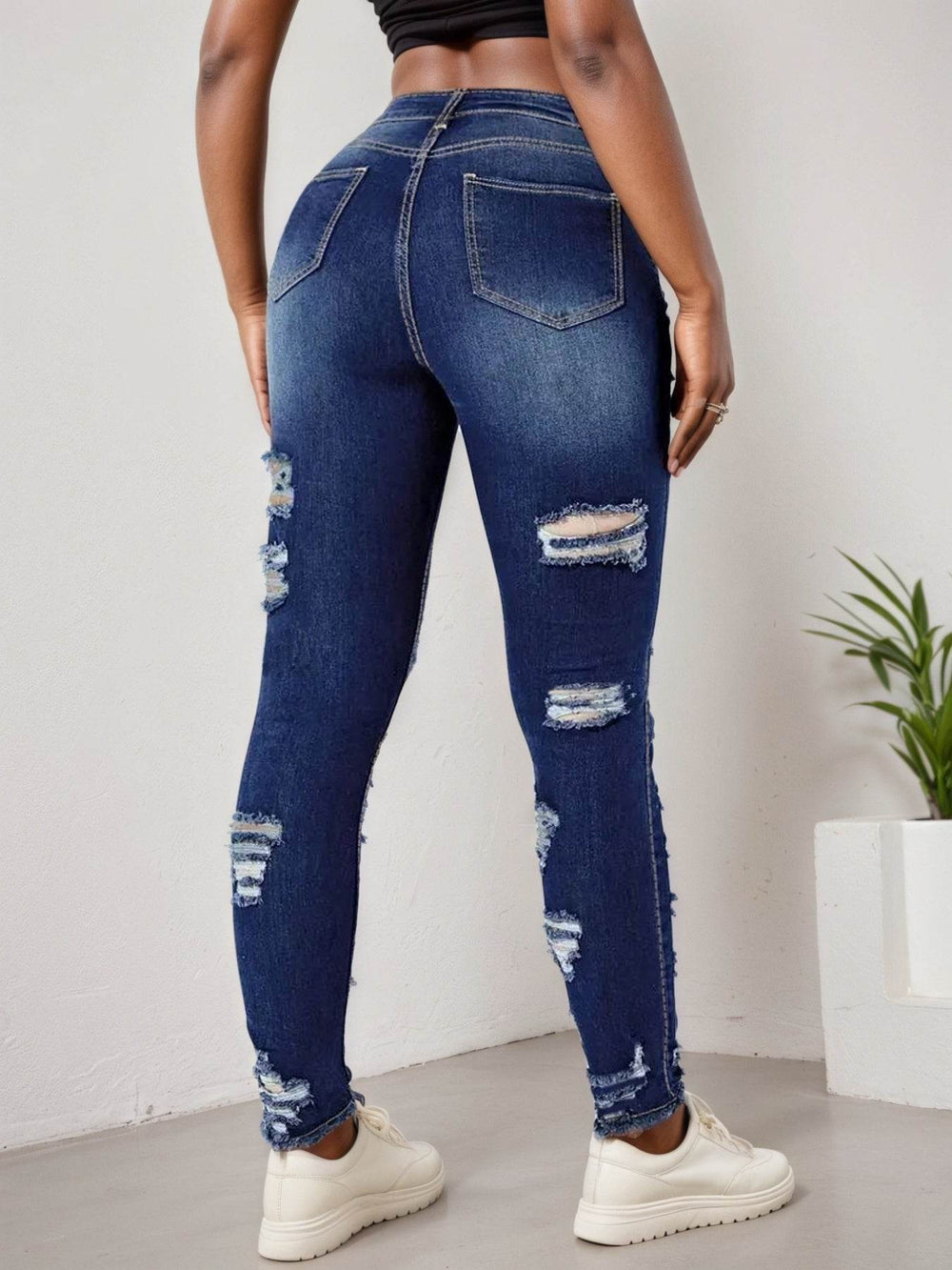 2025 Women's Ripped Tight Cropped Pants, New High Stretch Jeans, Fashionable And Versatile Street Style, Slim Fit Design, Women's Jeans And Clothing EX-STOCK Canada