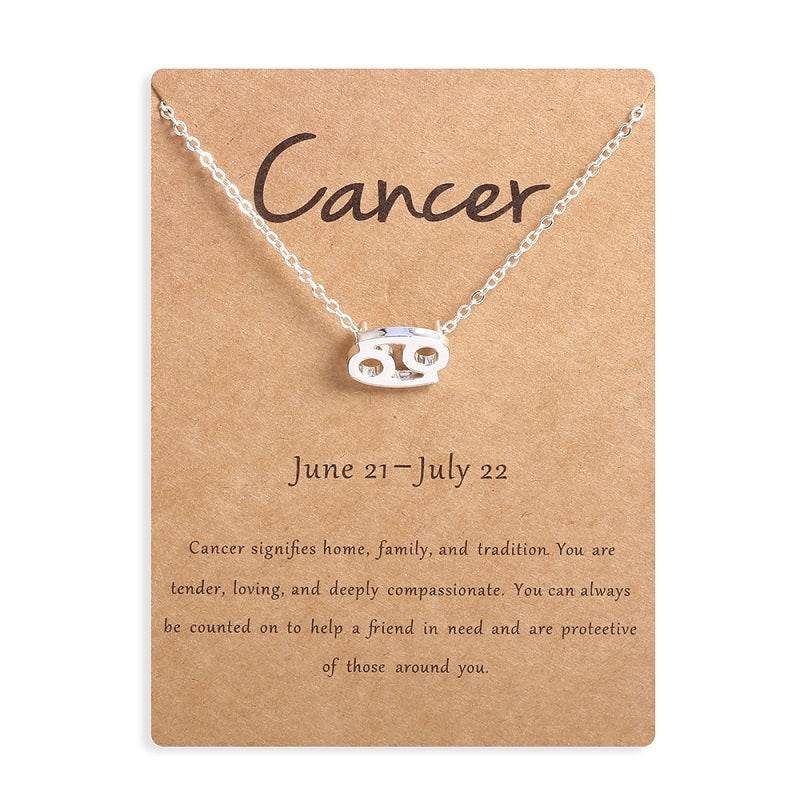 12 Zodiac Sign Necklaces With Gift Card Constellations Pendant Necklace Jewelry - EX-STOCK Canada