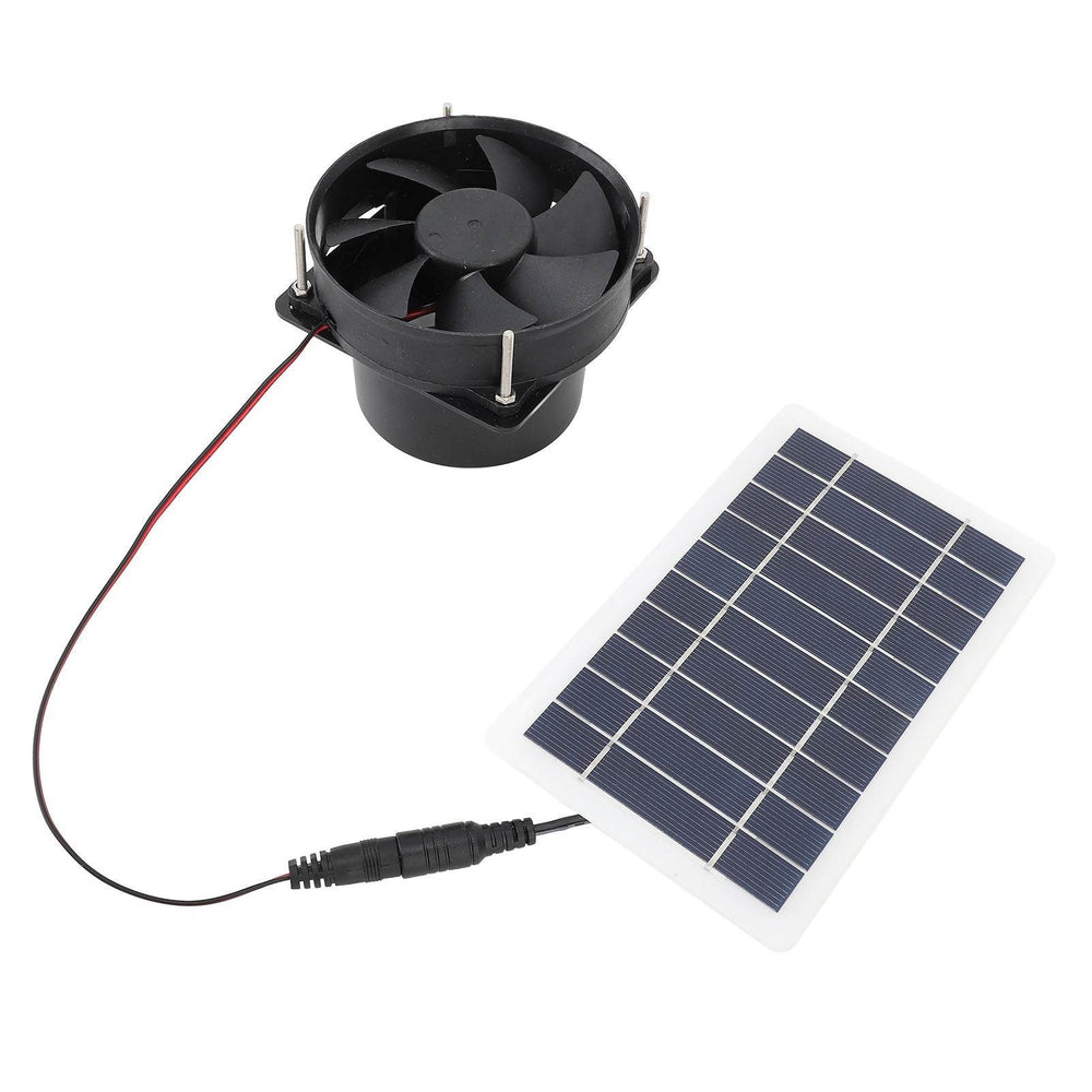 10W Solar Panel Powered Fan Kit Monocrystalline Silicon Solar Powered Exhaust Fan Portable Silent Solar Panel Fan for Outdoor - EX-STOCK Canada